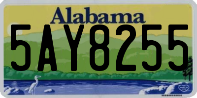 AL license plate 5AY8255