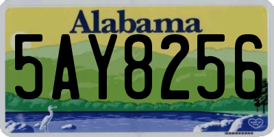 AL license plate 5AY8256