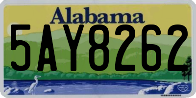 AL license plate 5AY8262