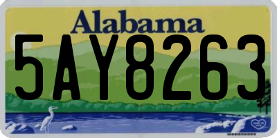 AL license plate 5AY8263