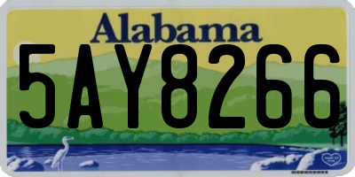 AL license plate 5AY8266