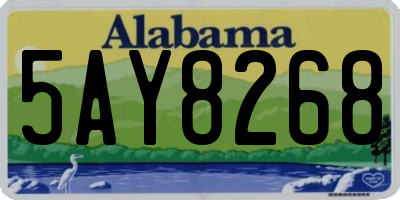 AL license plate 5AY8268