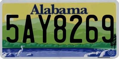 AL license plate 5AY8269