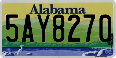 AL license plate 5AY8270