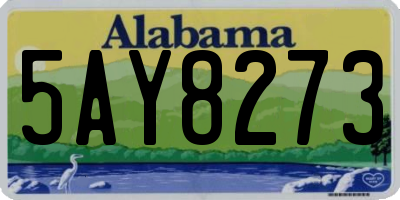 AL license plate 5AY8273