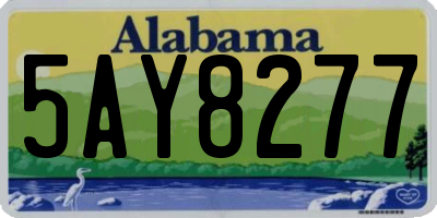 AL license plate 5AY8277