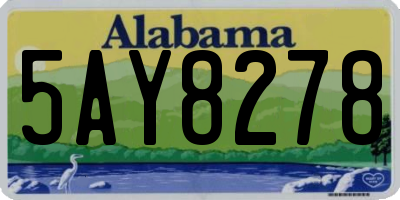 AL license plate 5AY8278