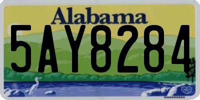 AL license plate 5AY8284