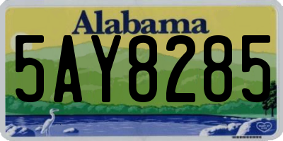 AL license plate 5AY8285