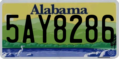 AL license plate 5AY8286