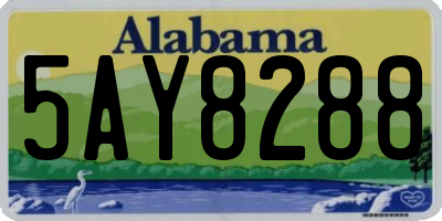 AL license plate 5AY8288