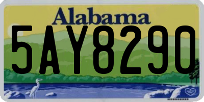AL license plate 5AY8290