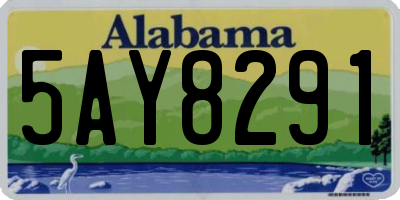 AL license plate 5AY8291