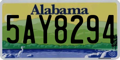AL license plate 5AY8294