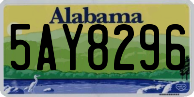 AL license plate 5AY8296