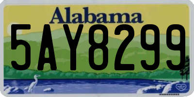 AL license plate 5AY8299