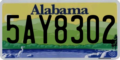 AL license plate 5AY8302