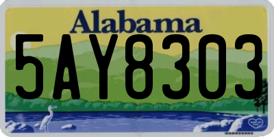 AL license plate 5AY8303