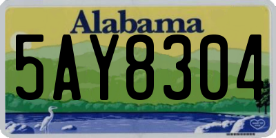 AL license plate 5AY8304