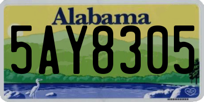 AL license plate 5AY8305