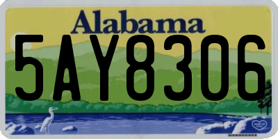 AL license plate 5AY8306