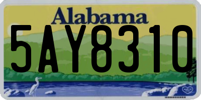 AL license plate 5AY8310
