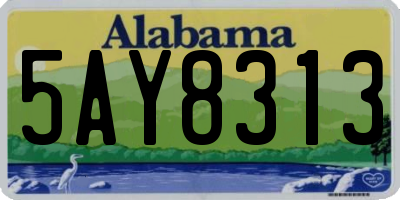 AL license plate 5AY8313
