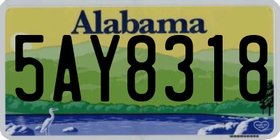 AL license plate 5AY8318