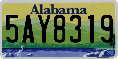 AL license plate 5AY8319