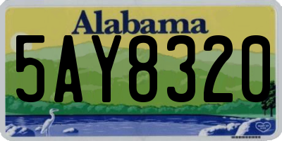 AL license plate 5AY8320