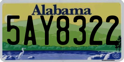AL license plate 5AY8322