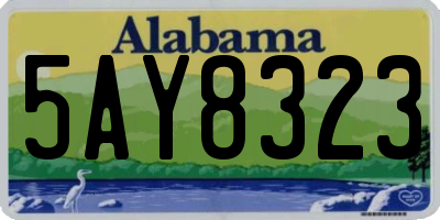 AL license plate 5AY8323