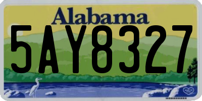 AL license plate 5AY8327