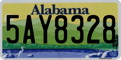 AL license plate 5AY8328