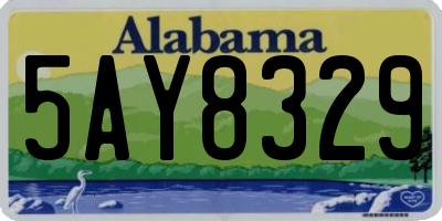 AL license plate 5AY8329