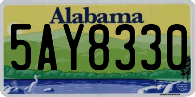 AL license plate 5AY8330