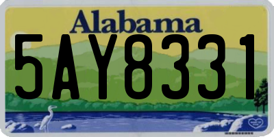 AL license plate 5AY8331