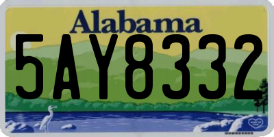 AL license plate 5AY8332