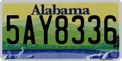 AL license plate 5AY8336
