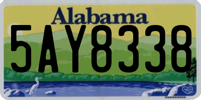AL license plate 5AY8338