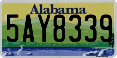 AL license plate 5AY8339
