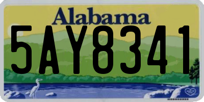 AL license plate 5AY8341