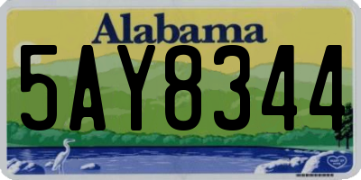 AL license plate 5AY8344
