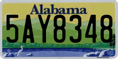AL license plate 5AY8348