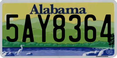 AL license plate 5AY8364