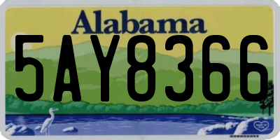 AL license plate 5AY8366