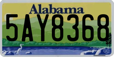 AL license plate 5AY8368