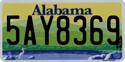 AL license plate 5AY8369