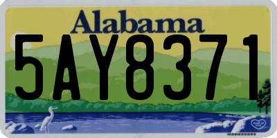 AL license plate 5AY8371