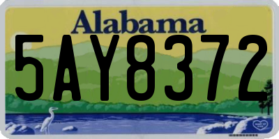 AL license plate 5AY8372
